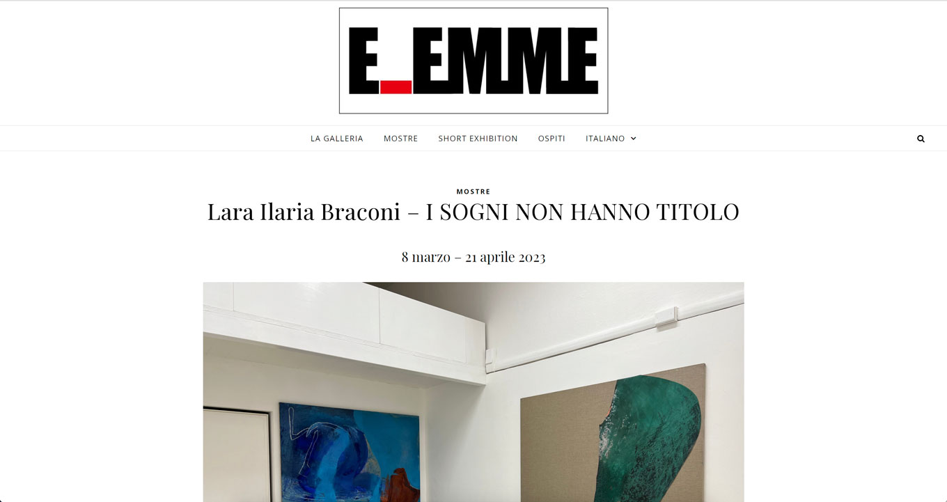 intervista a Lara Ilaria Braconi
Lara Braconi Pittura astratta: mostra personale "Muta nel vento" nella galleria Art Studio Finestreria a Milano