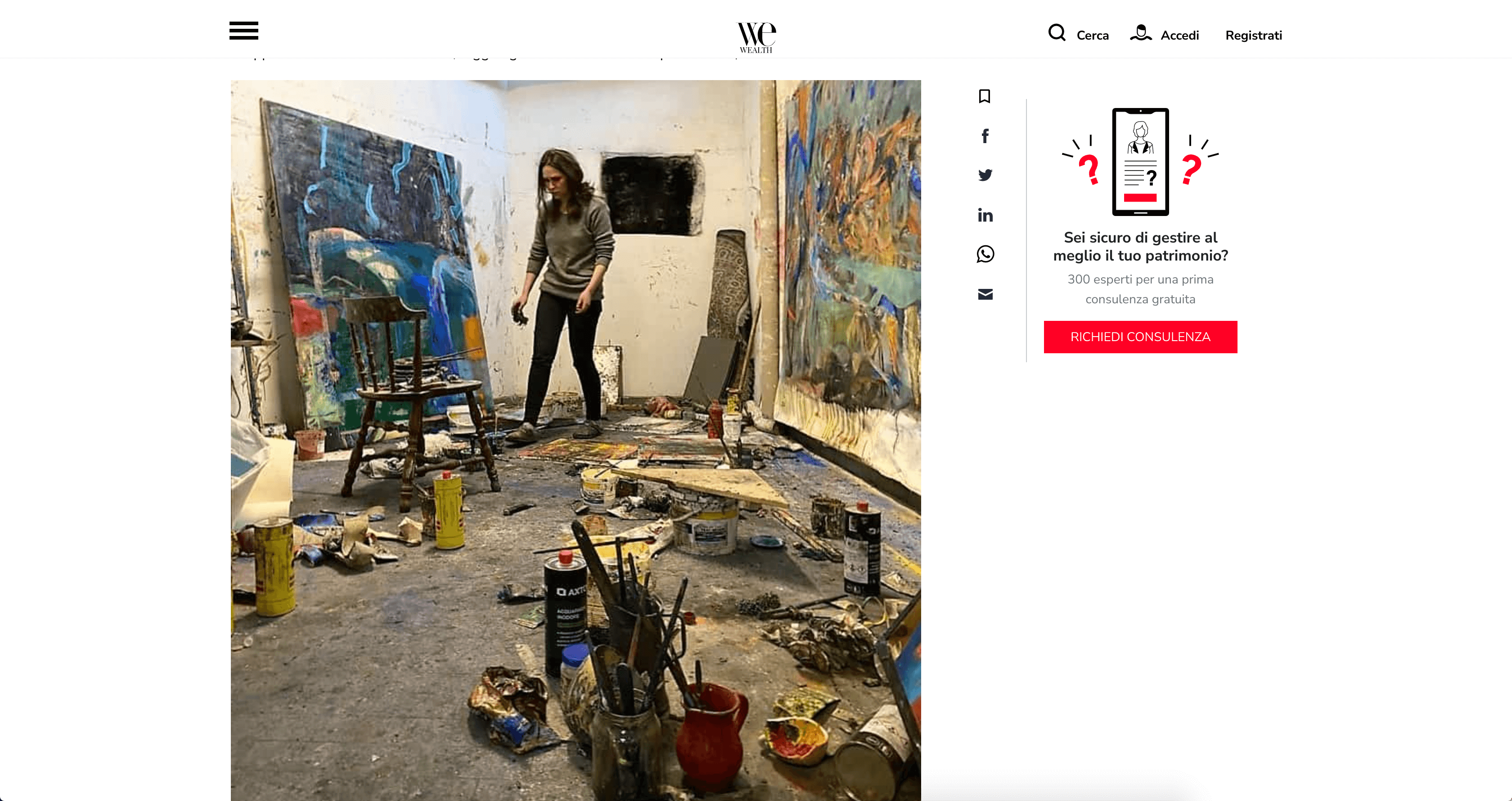 intervista a Lara Ilaria Braconi
Lara Braconi Pittura astratta: mostra personale "Muta nel vento" nella galleria Art Studio Finestreria a Milano